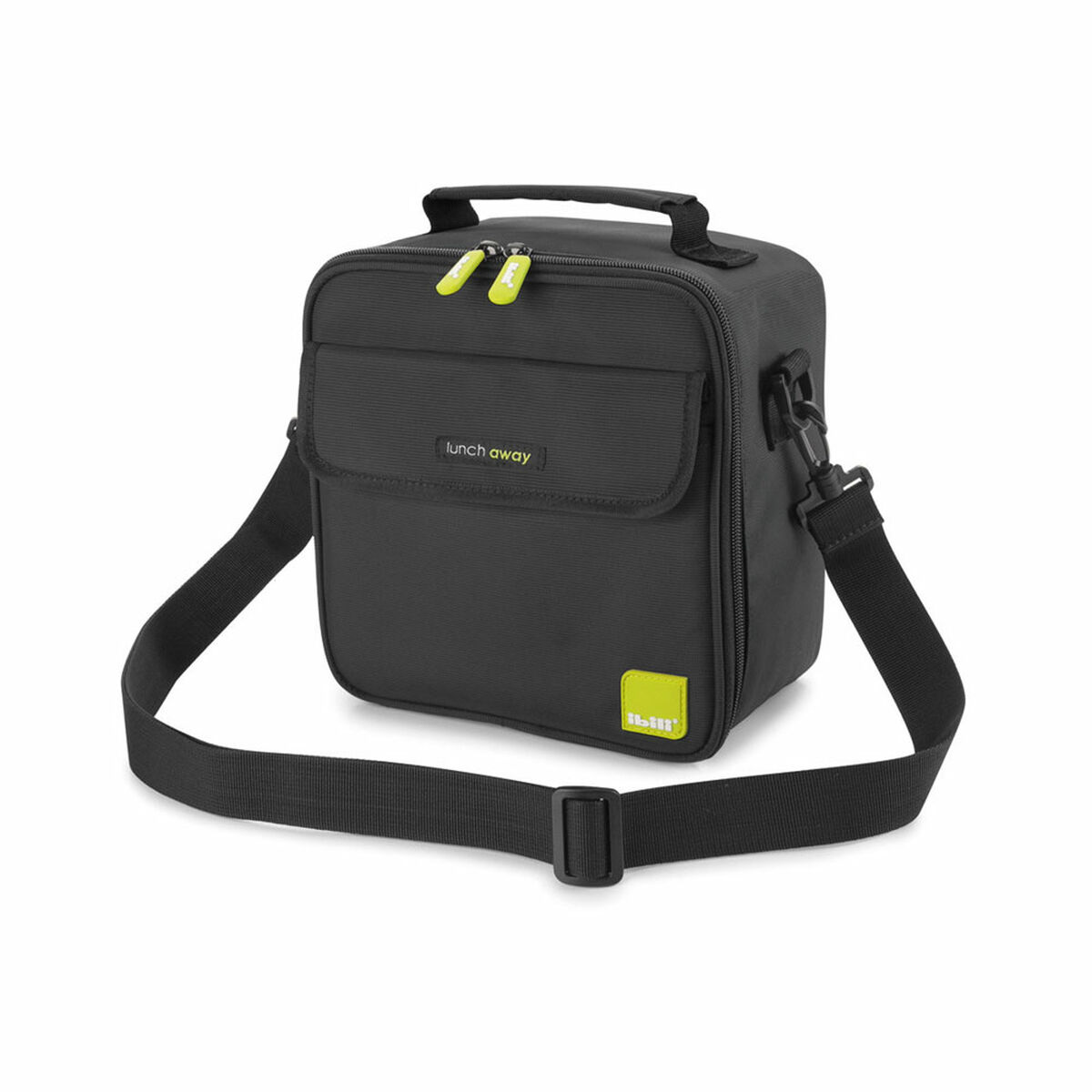 Lancheira com acessórios Ibili 753450 Preto Poliéster 600 ml 800 ml 21 x 12 x 22 cm