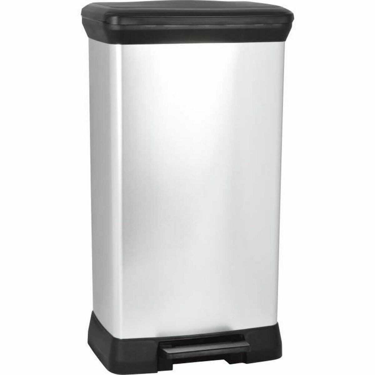 Caixote do lixo Curver CURVER Prateado Metal 50 L
