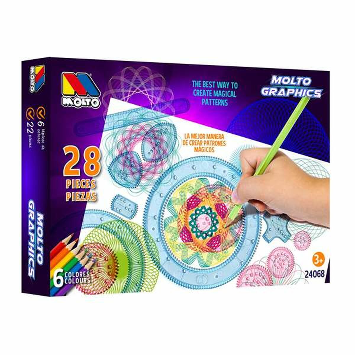 Conjunto de Desenho Moltó Graphics 28 Peças