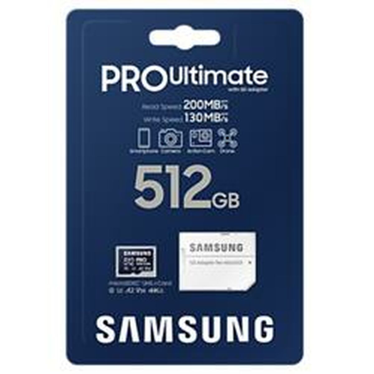 Cartão de Memória Micro SD com Adaptador Samsung MB-MY512SA/WW