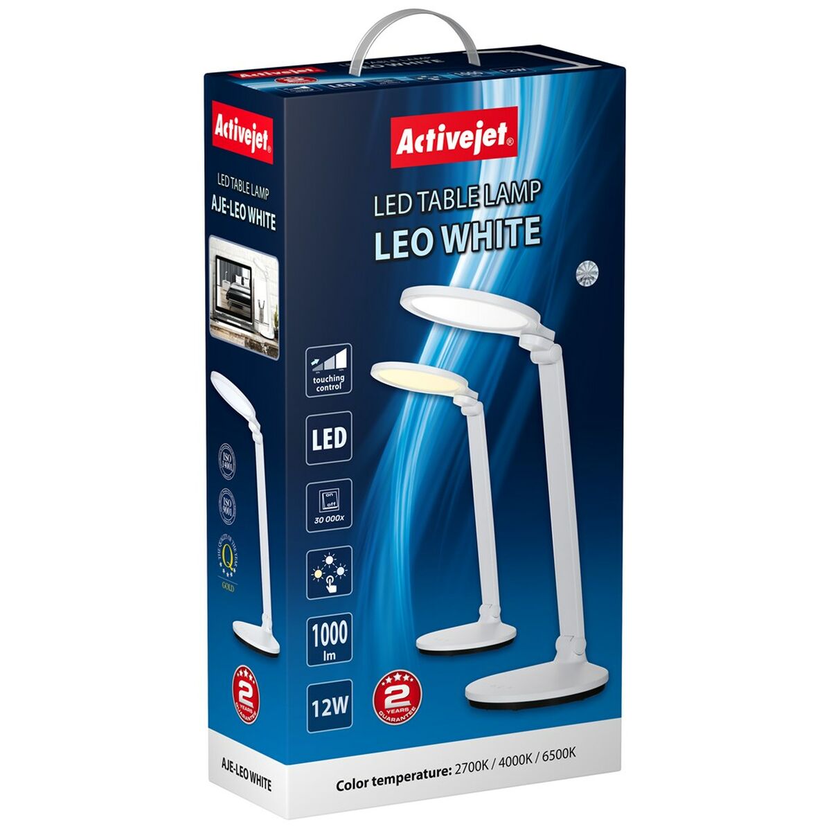 Lâmpada de secretária Activejet AJE-LEO Branco 1000 Lm 12 W