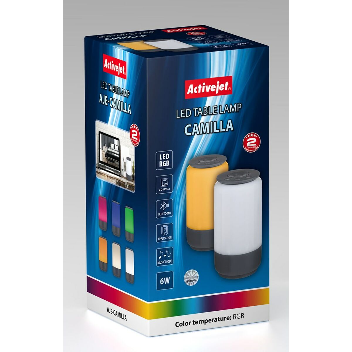 Luz de presença Activejet AJE-CAMILLA RGB Preto Sim 80