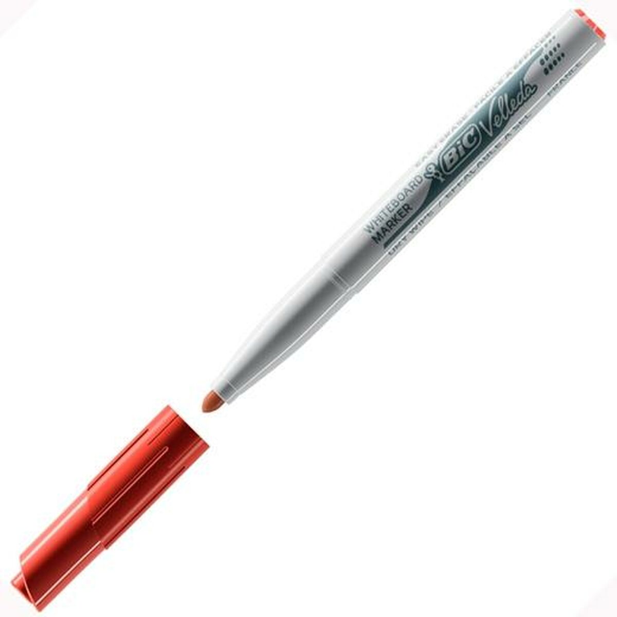 Marcador para Quadro Bic Velleda 1741 Vermelho Ardósia branca 12 Peças