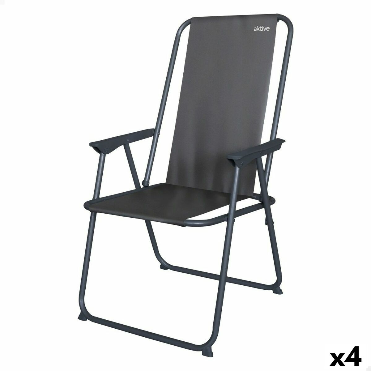 Cadeira Dobrável para Campismo Aktive 44 x 88 x 44 cm (4 Unidades)