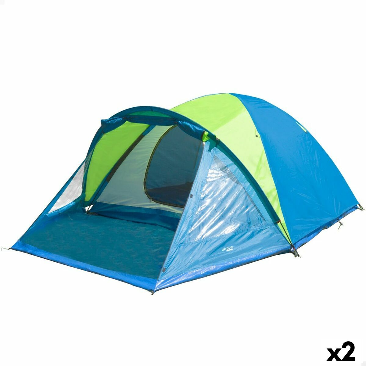 Tenda de Campanha Aktive 240 x 130 x 330 cm (2 Unidades)
