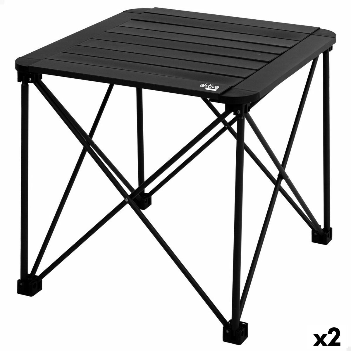 Mesa Dobrável Aktive 52 x 46 x 52 cm (2 Unidades)