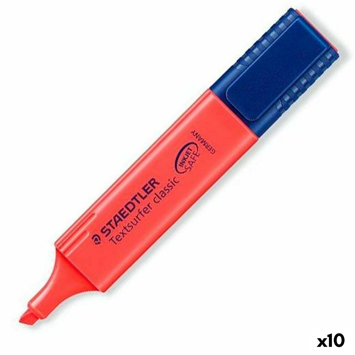 Marcador Fluorescente Staedtler Textsurfer Classic Vermelho 10 Unidades