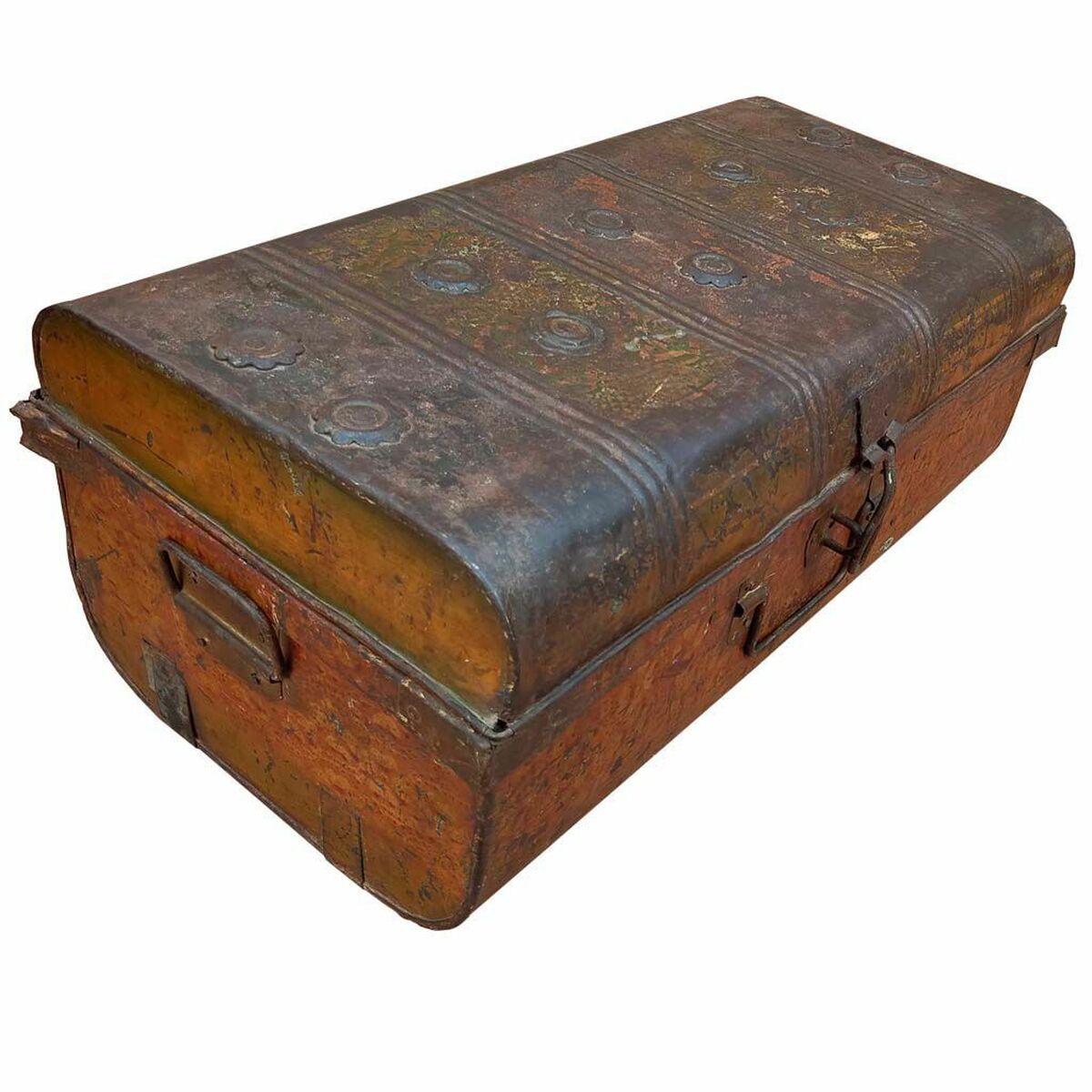 Mala decorativa Alexandra House Living Castanho Ferro Estilo artesanal 33 x 25 x 61 cm