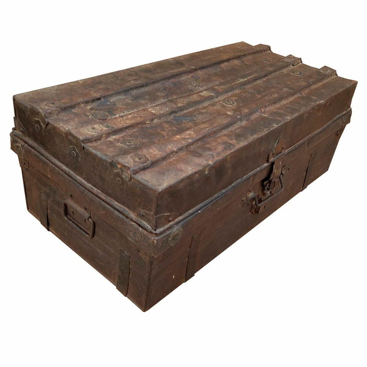 Mala decorativa Alexandra House Living Castanho Ferro Estilo artesanal 36 x 27 x 68 cm