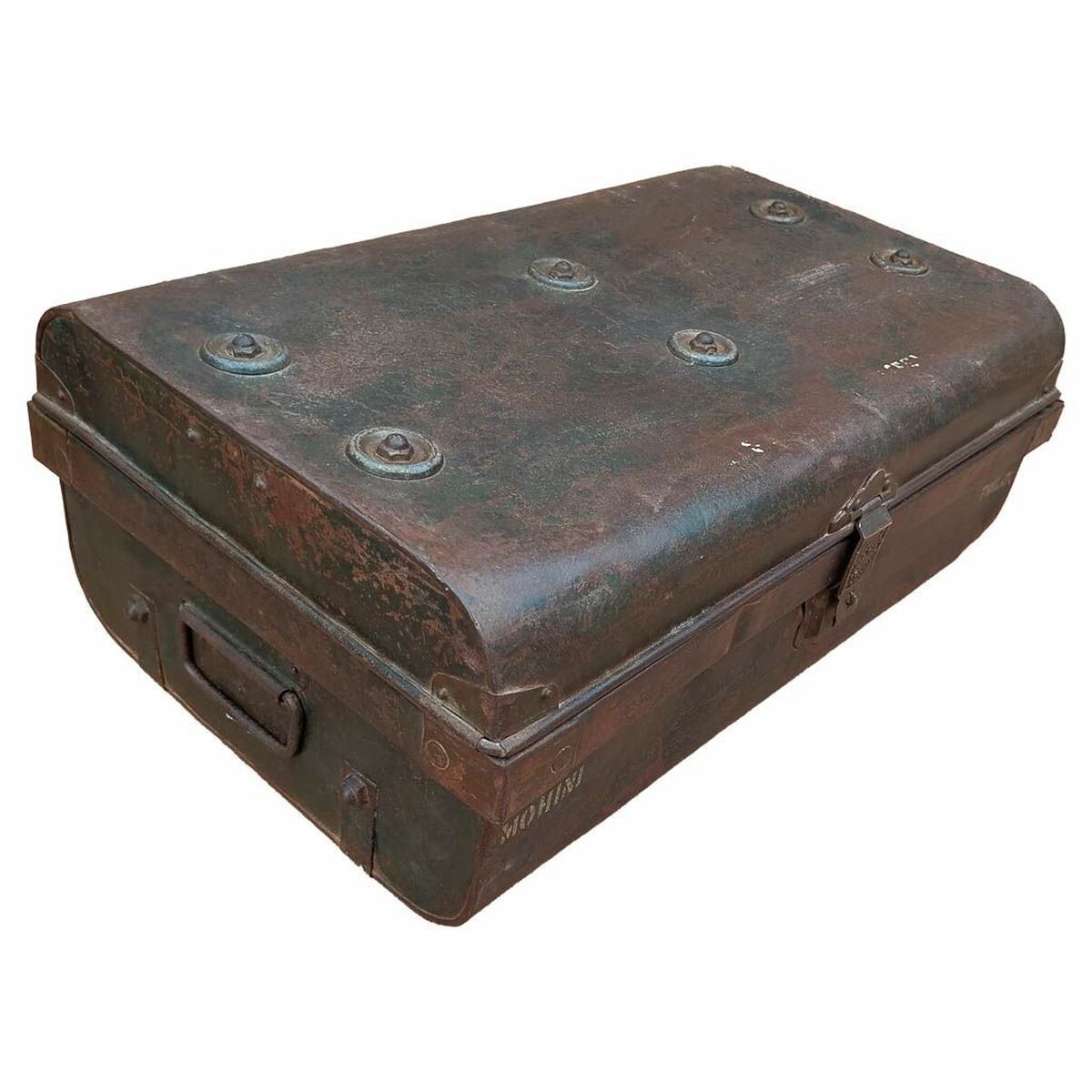 Mala decorativa Alexandra House Living Castanho Ferro Estilo artesanal 39 x 23 x 61 cm