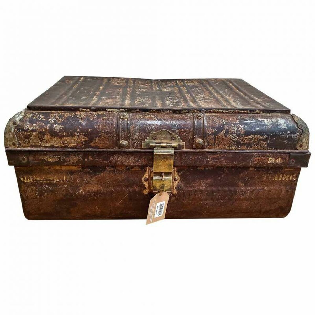 Mala decorativa Alexandra House Living Castanho Ferro Estilo artesanal 40 x 28 x 60 cm