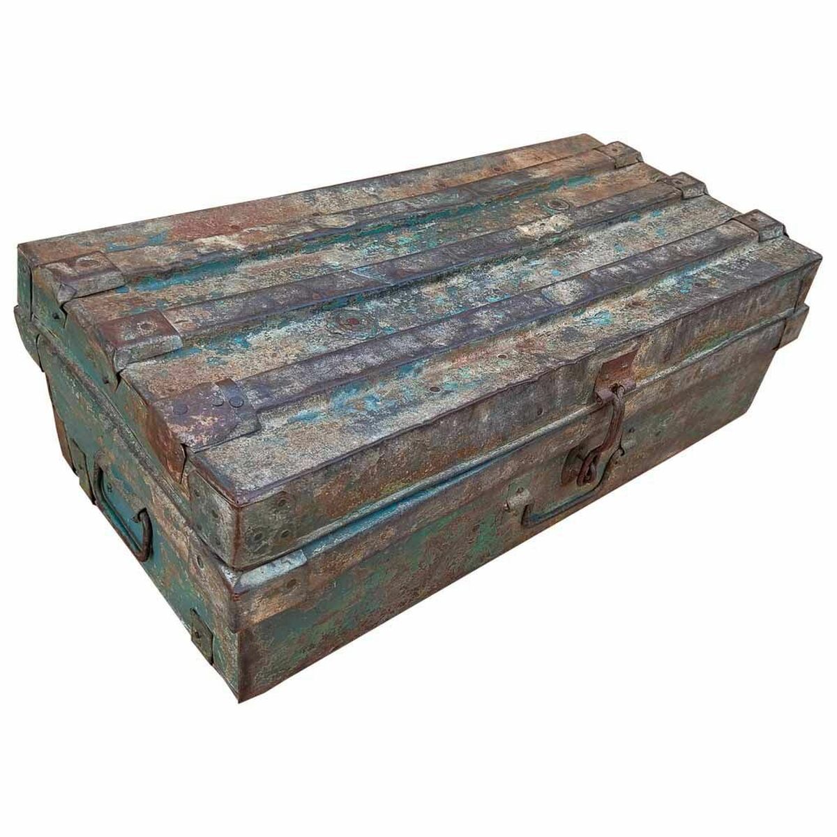 Mala decorativa Alexandra House Living Castanho Ferro Estilo artesanal 32 x 21 x 61 cm