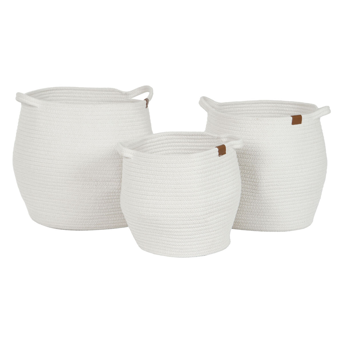 Conjunto de Cestas Home ESPRIT Moderno 34 x 34 x 34 cm