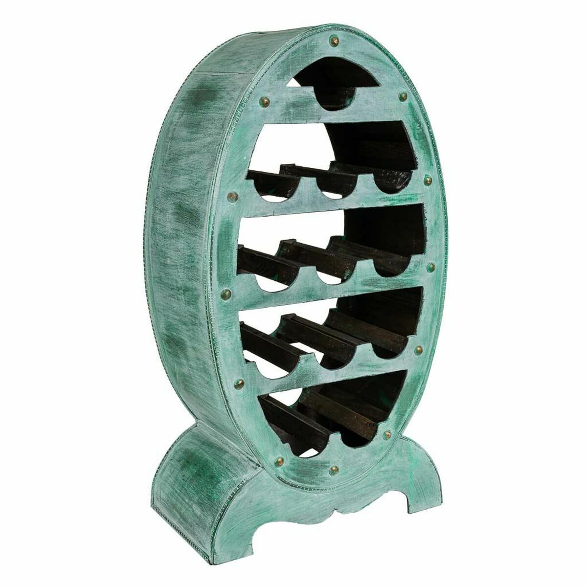 Suporte para garrafas Alexandra House Living Verde Madeira 27 x 85 x 46 cm 12 garrafas