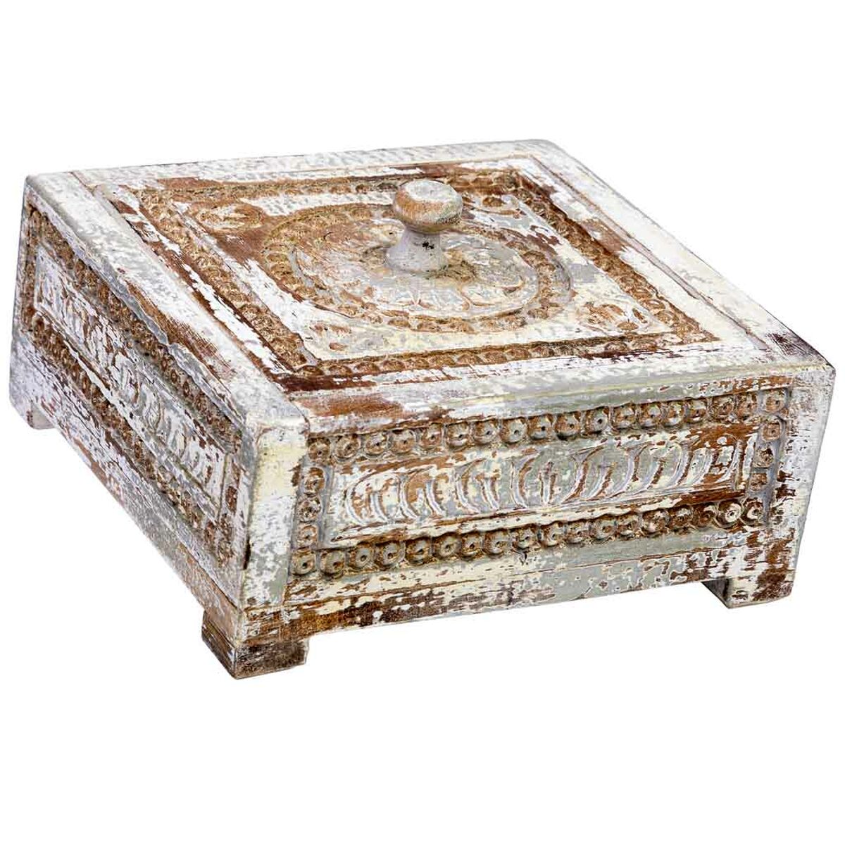 Guarda-Joias Alexandra House Living Azul Cinzento Madeira de mangueira 19 x 10 x 19 cm