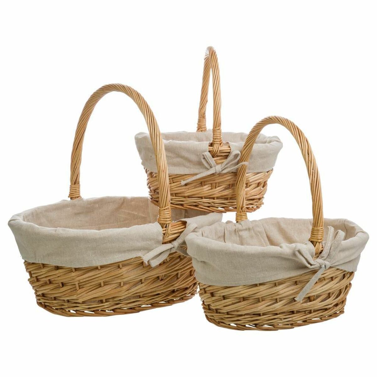 Conjunto de Cestas Alexandra House Living Natural vime Madeira de salgueiro 3 Peças