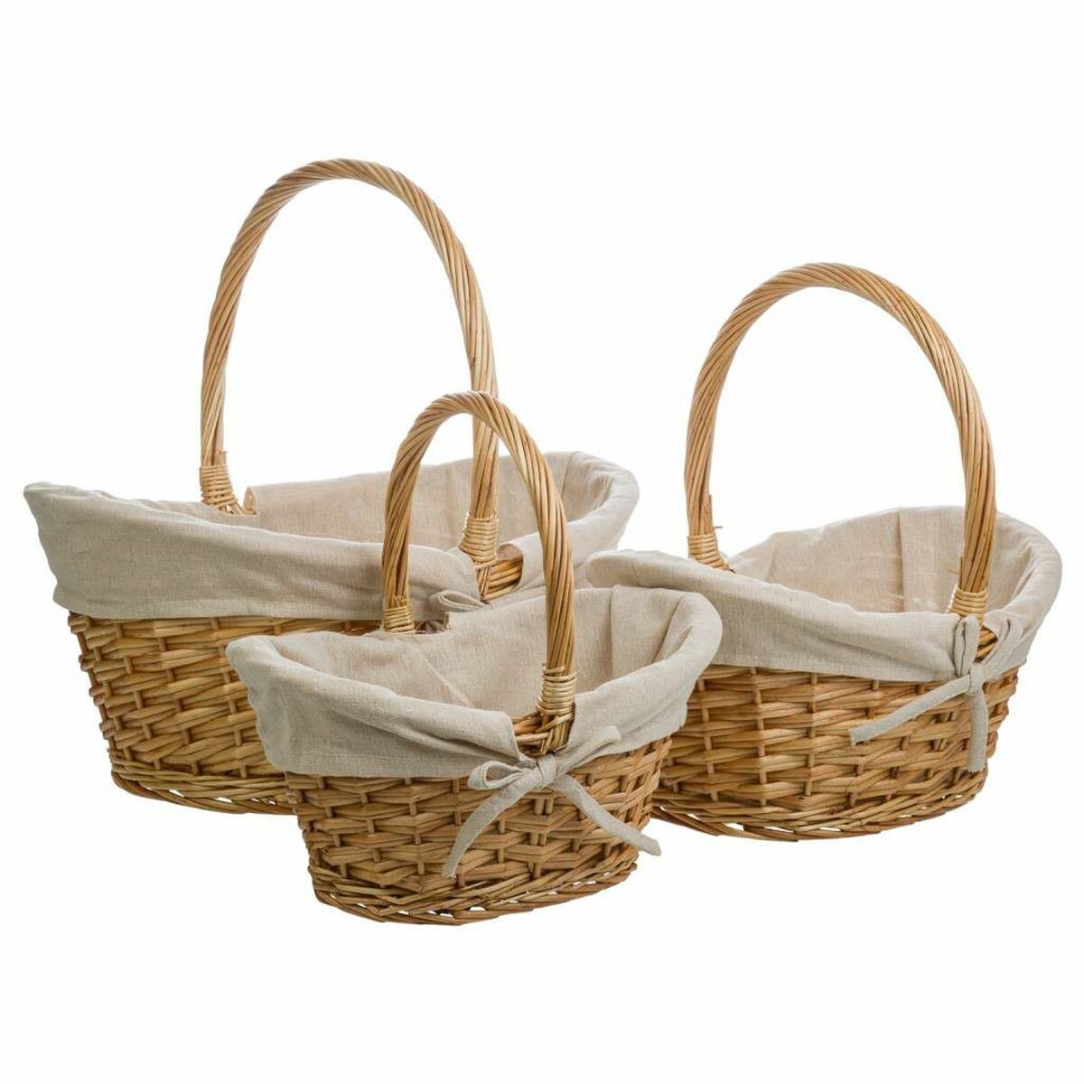 Conjunto de Cestas Alexandra House Living Natural vime Madeira de salgueiro 3 Peças