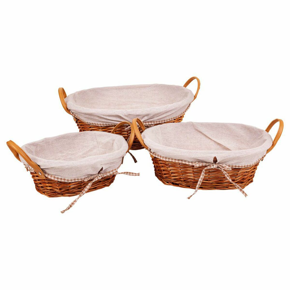 Conjunto de Cestos Alexandra House Living vime Madeira de salgueiro 38 x 29 x 14 cm 34 x 16 x 44 cm 31,5 x 23,5 x 12 cm 3 Peças