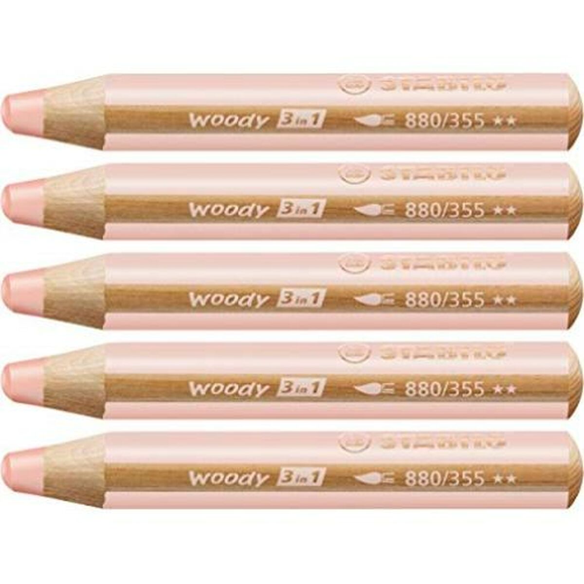 Lápis de cores Stabilo Woody Alperce 3 em 1 (5 Unidades)