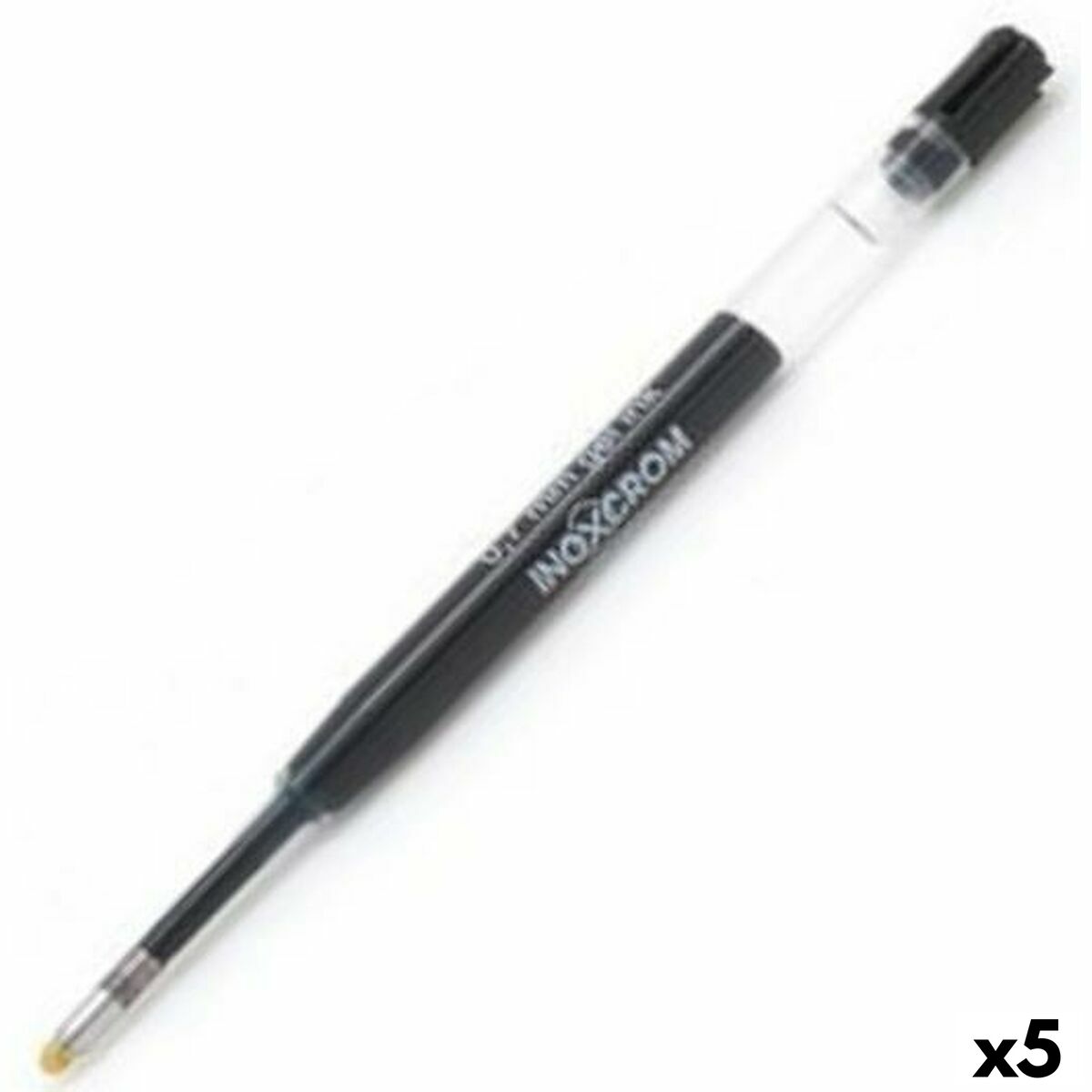 Caneta sobresselente Inoxcrom Roller Gel Preto 0,7 mm (5 Unidades)