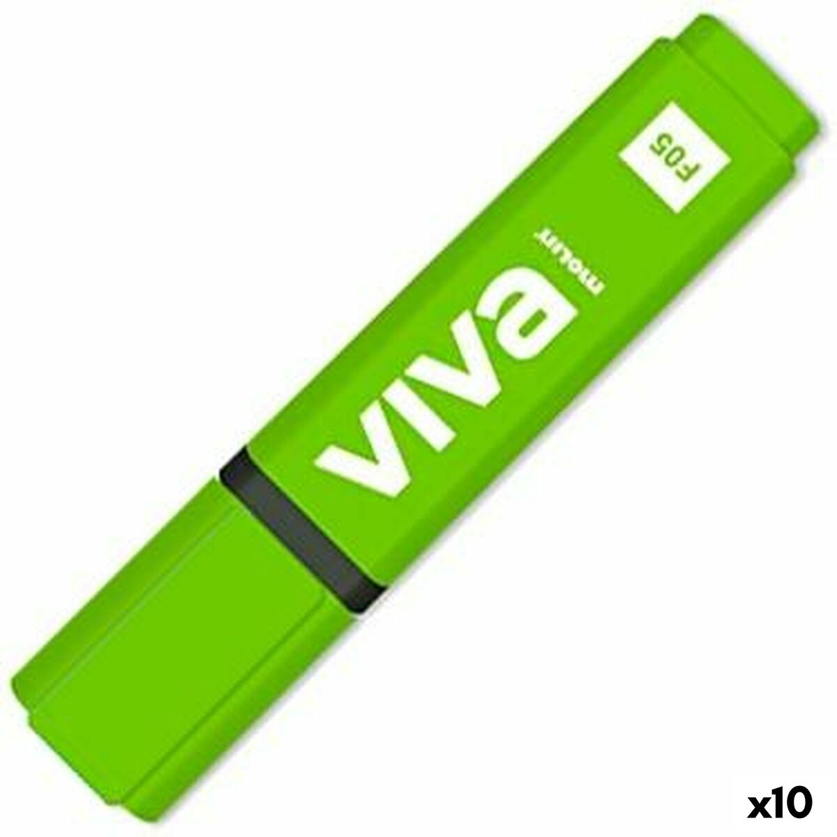Marcador Fluorescente Molin Viva Verde (10 Unidades)