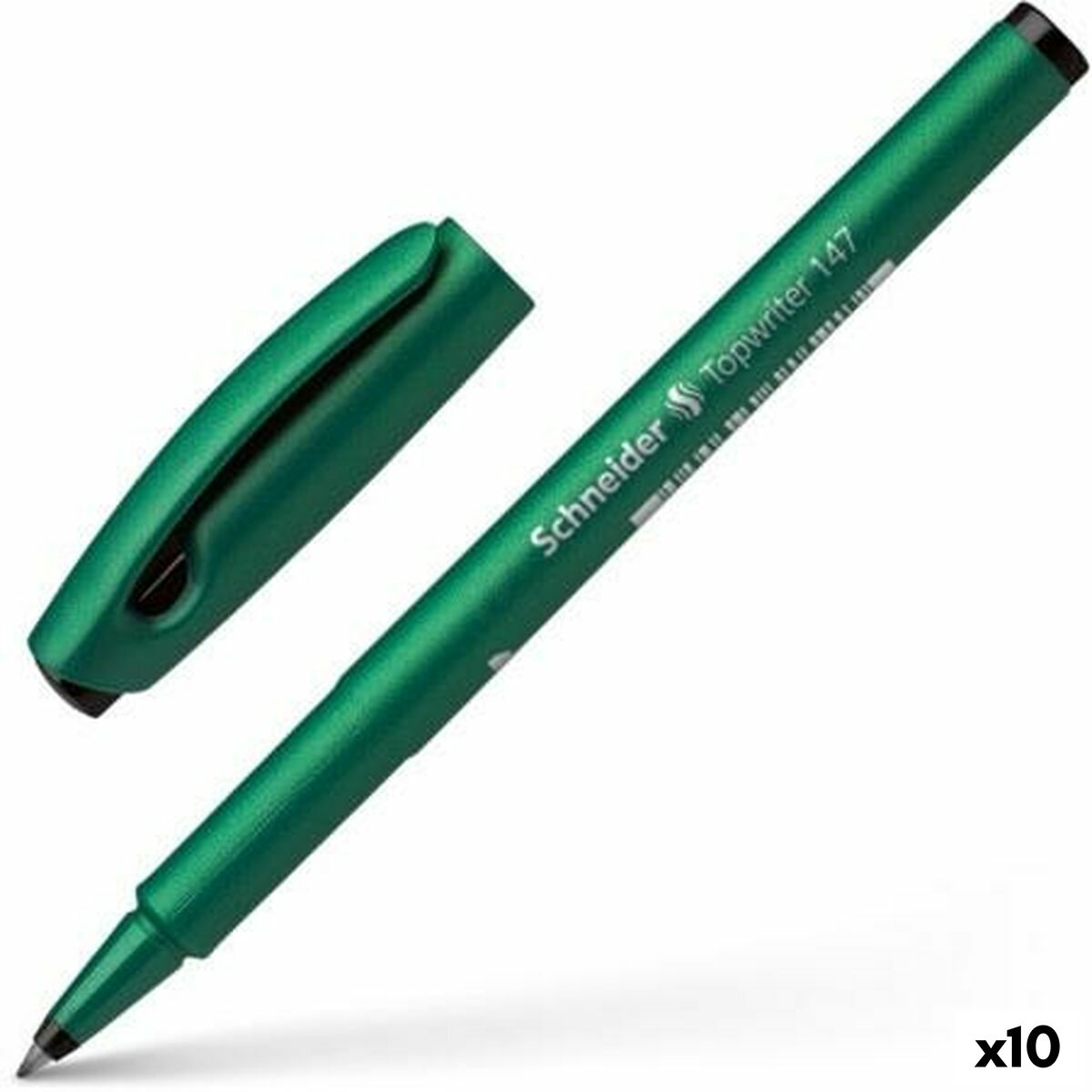 Rotuladores Schneider Topwriter 147 Preto Verde (10 Unidades)