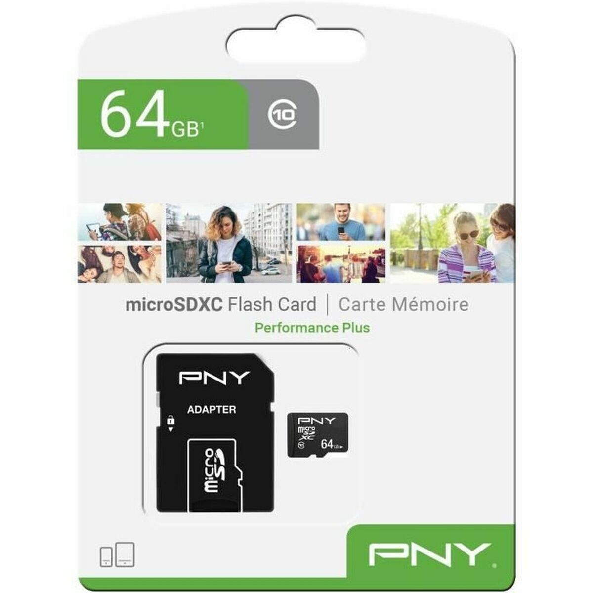 Cartão Micro SD PNY P-SDU64G10PPL-GE Performance Plus C10 64