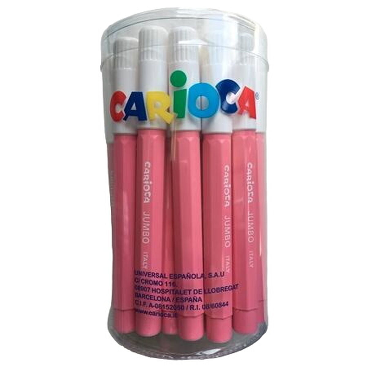Rotuladores Carioca Jumbo Cor de Rosa 30 Unidades