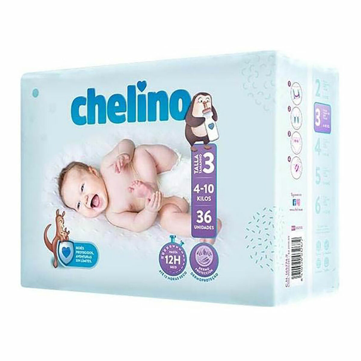 Fraldas descartáveis Chelino (36 uds)